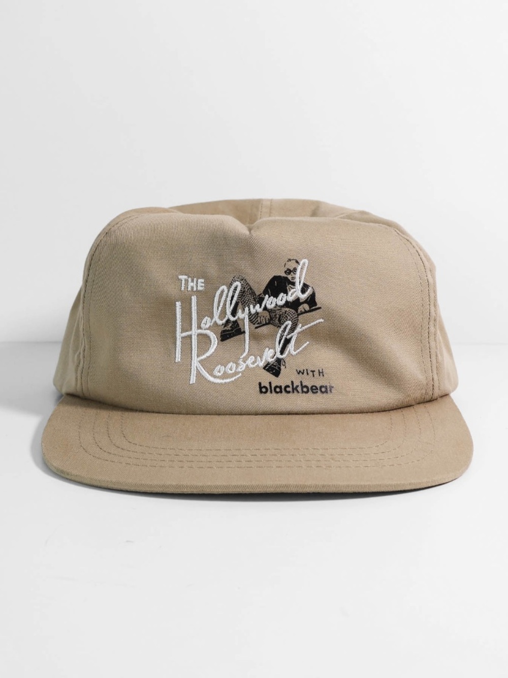 Super Rare Hollywood Roosevelt Hotel Black Bear Embroidered Logo Hat